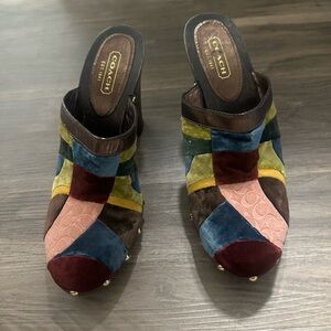Vintage Coach Women’s Estelle Patchwork Mules